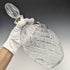 1977 British vintage cut glass oval decanter pure silver decoration 1750g